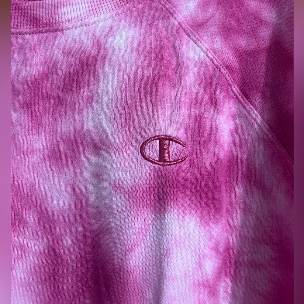 Champion Pink Tie-Dye Sweatshirt NWT. - Picture 3 of 5